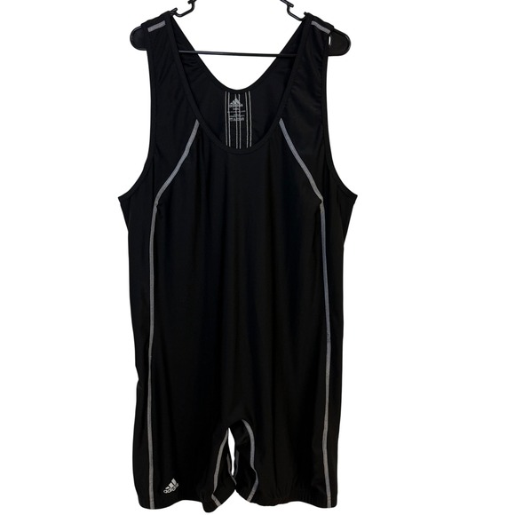 Adidas Wrestling Singlet‎ Black Sleeveless Athletic Training XXXL - Picture 1 of 7